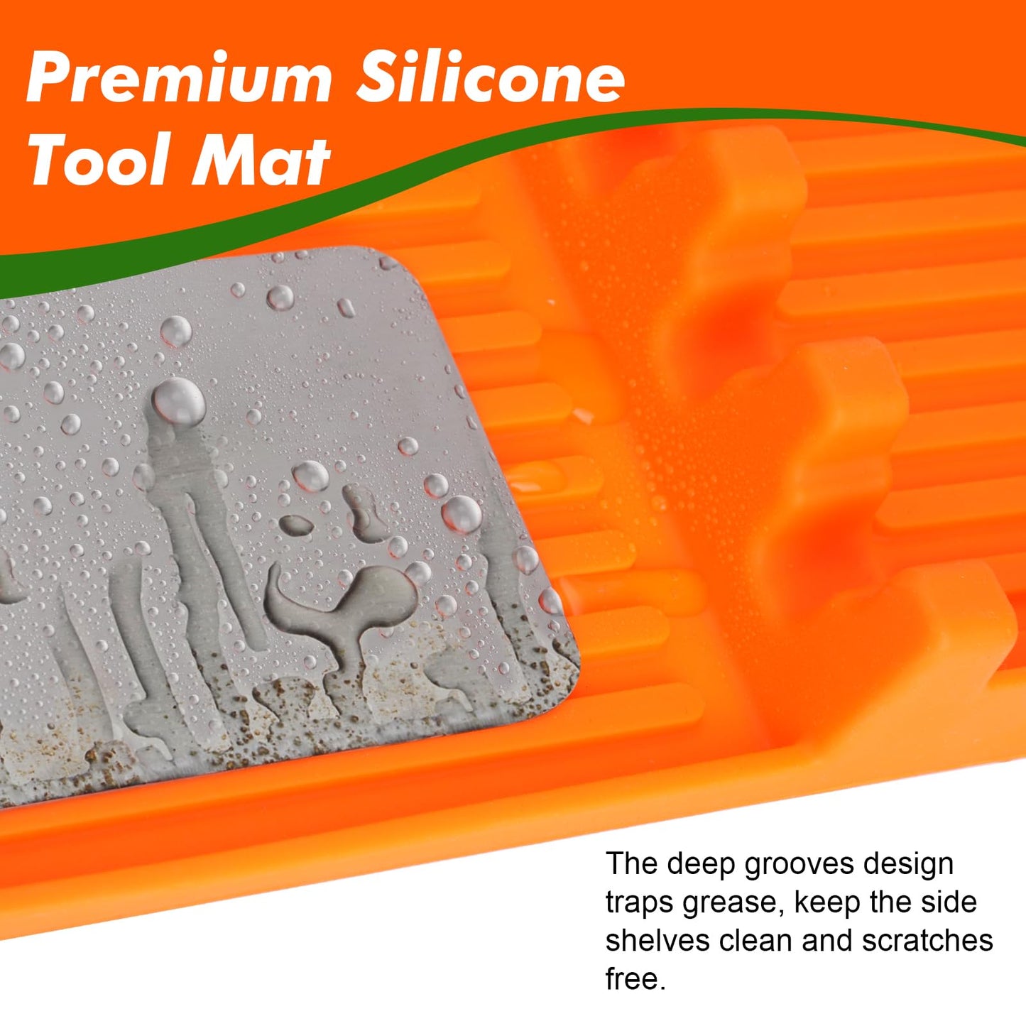 3 In 1 Grill Side Shelf Mat BBQ Grill Mat Tools Silicone Side Shelf Griddle Rest Roasting Pan Kitchen Counter