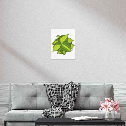 Philodendron Brasil Botanical Print – Unframed Wall Art