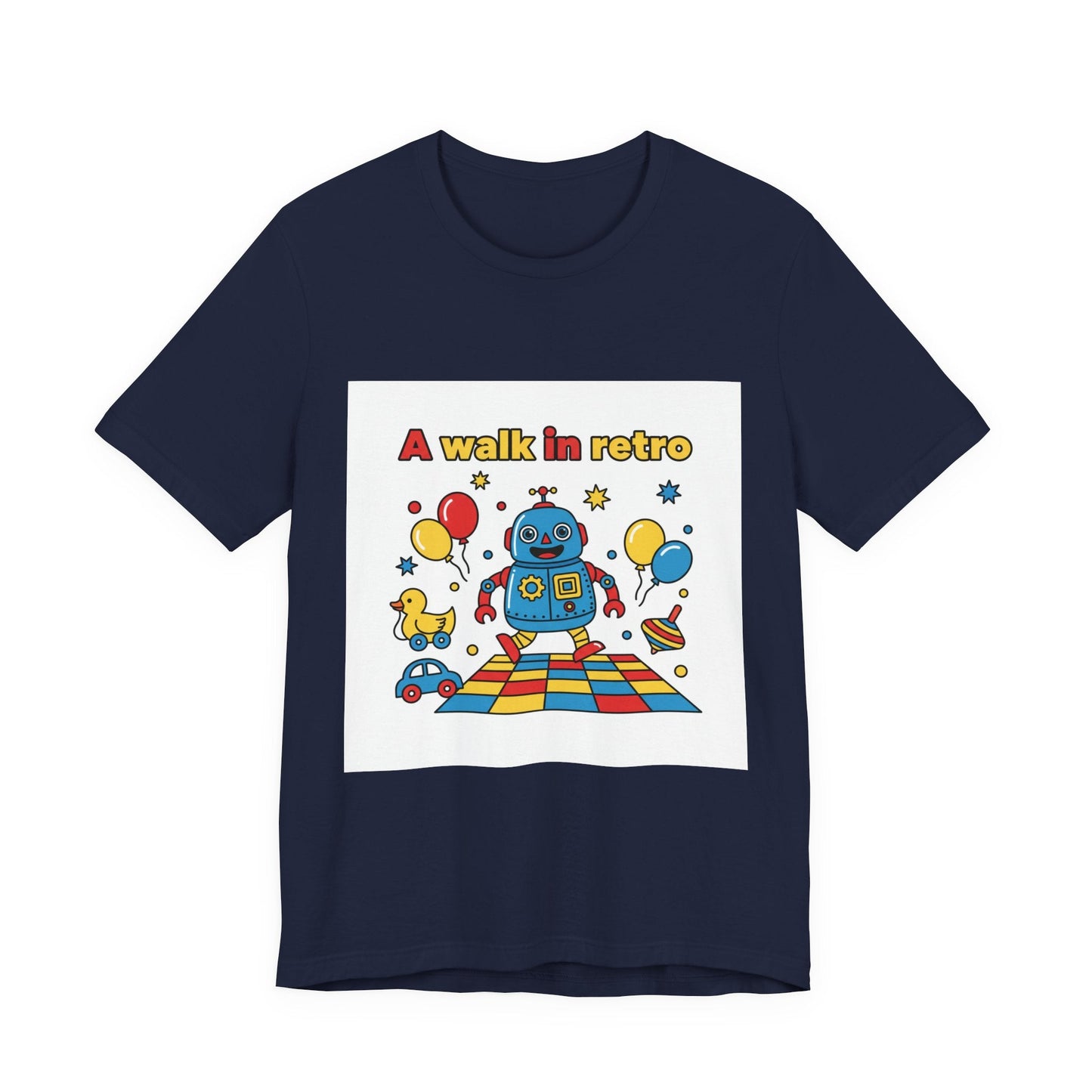 Retro Robot Toy Graphic Tee | Throwback Kid, Primary Colors
