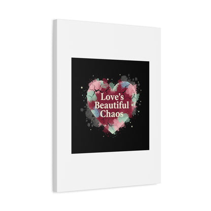 Love's Beautiful Chaos Canvas Print | Soft Grunge Hearts, Distressed Heart Art