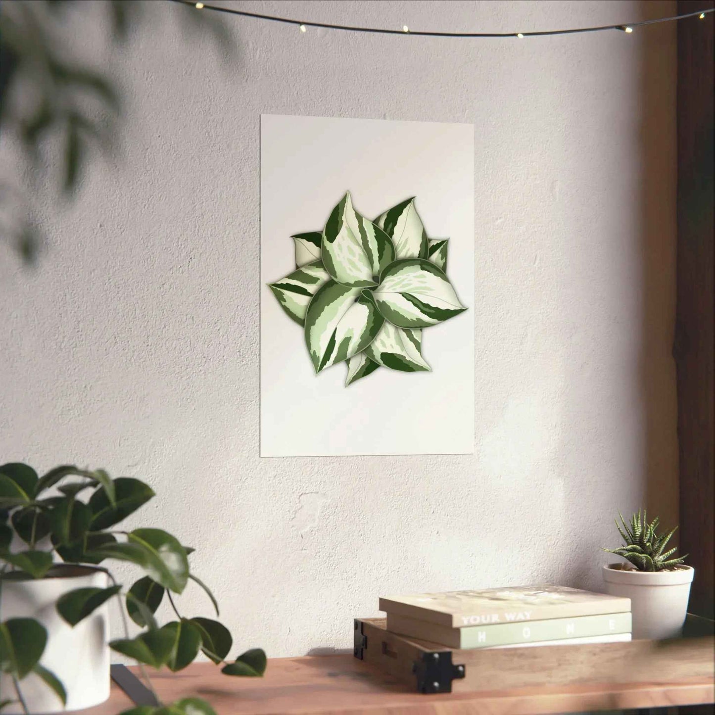 Manjula Pothos Botanical Print – Unframed Wall Art