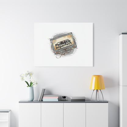 Perfectly Imperfect Cassette, Canvas Print | Analog Error, glitch art static