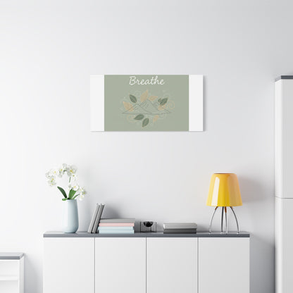 Breathe Mountain Line Canvas | Nature Symbols, Minimal Forest Wall Art