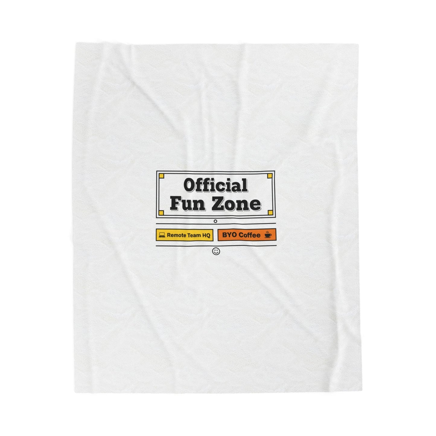 Official Fun Zone Velveteen Plush Blanket | Office Sign Parody, Workplace Humor