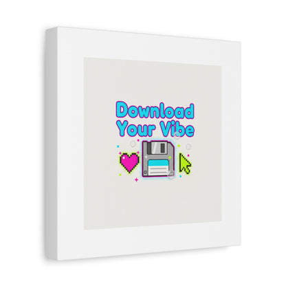 Download Your Vibe Canvas | Y2K Retro Tech, Pixel Floppy Disk Poster