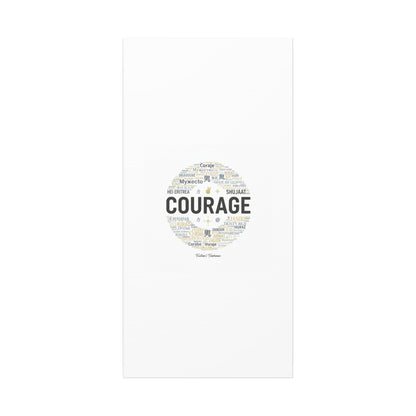 Courage Word Cloud Canvas | Fresh-Start Minimalism art print