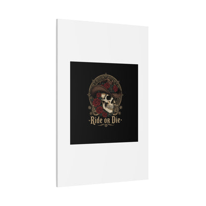 Ride or Die Skull Canvas | Western Skull Art, Gothic Americana