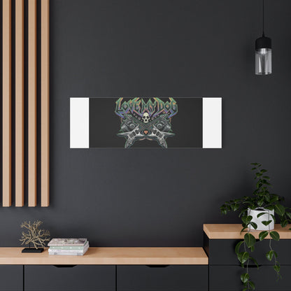 Love My Dog metal font Canvas | gothic wellness quote, edgy self-care merch