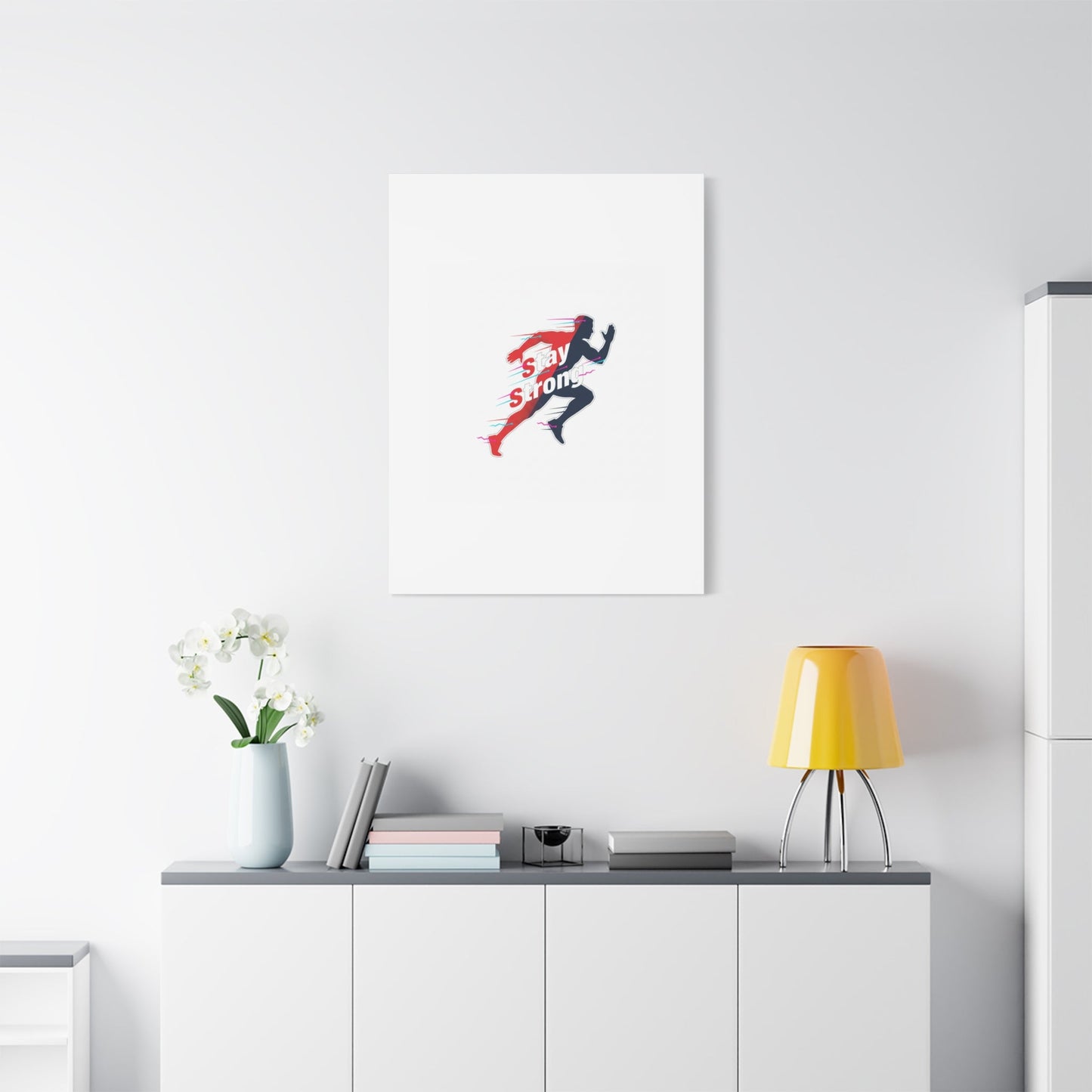 Stay Strong Runner Canvas | Fitness Motivation, Gym Wall Art