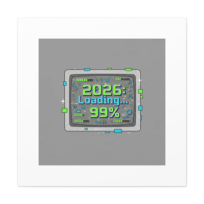 2026 Loading 99% Canvas | NYE countdown, retro system interface