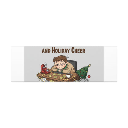 Surviving on Coffee and Holiday Cheer Canvas | Holiday Burnout, Festive But Tired