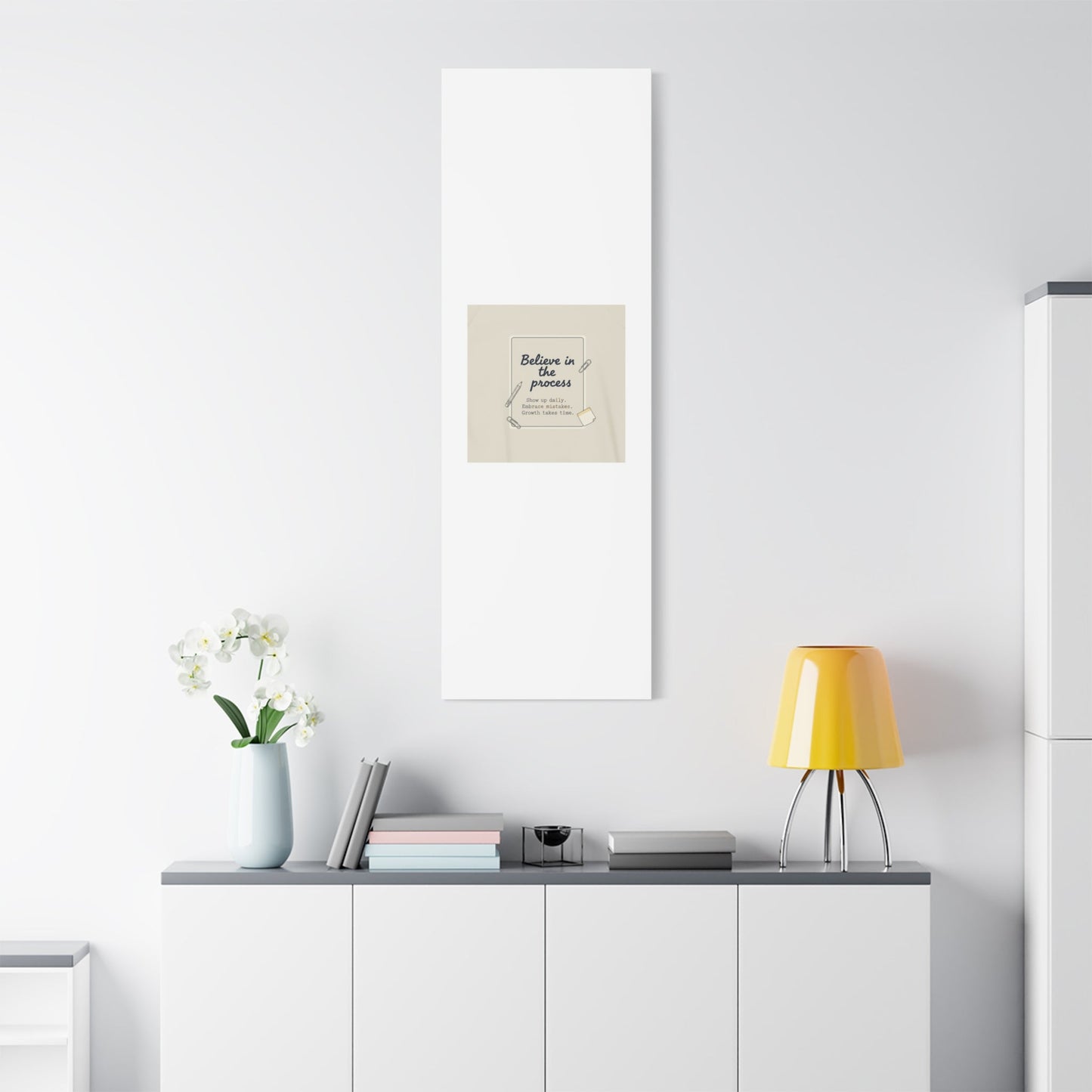 Believe in the Process Canvas | analogue note to self, handwritten reminder décor