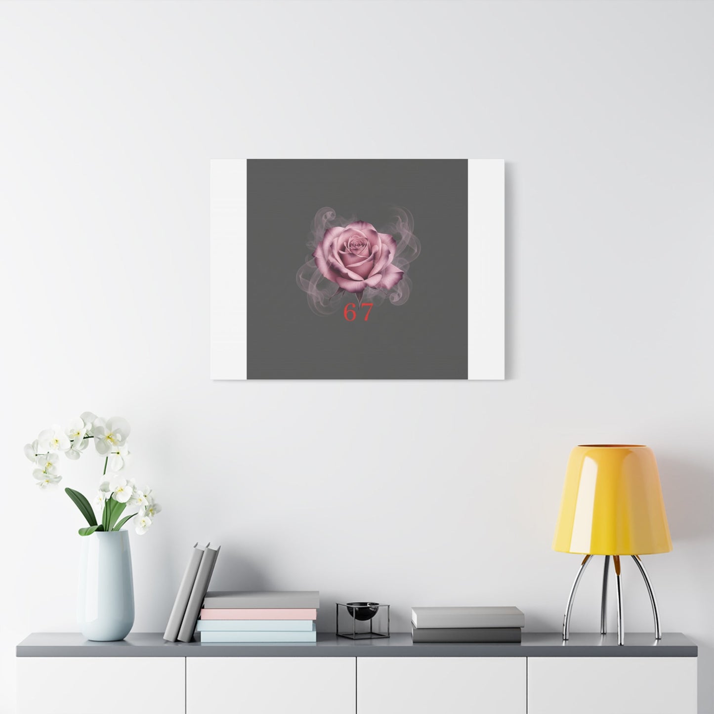 6 7 Valentine's Canvas | Viral Gothic Rose Wall Art | 6 7 Meaning Dark Romance