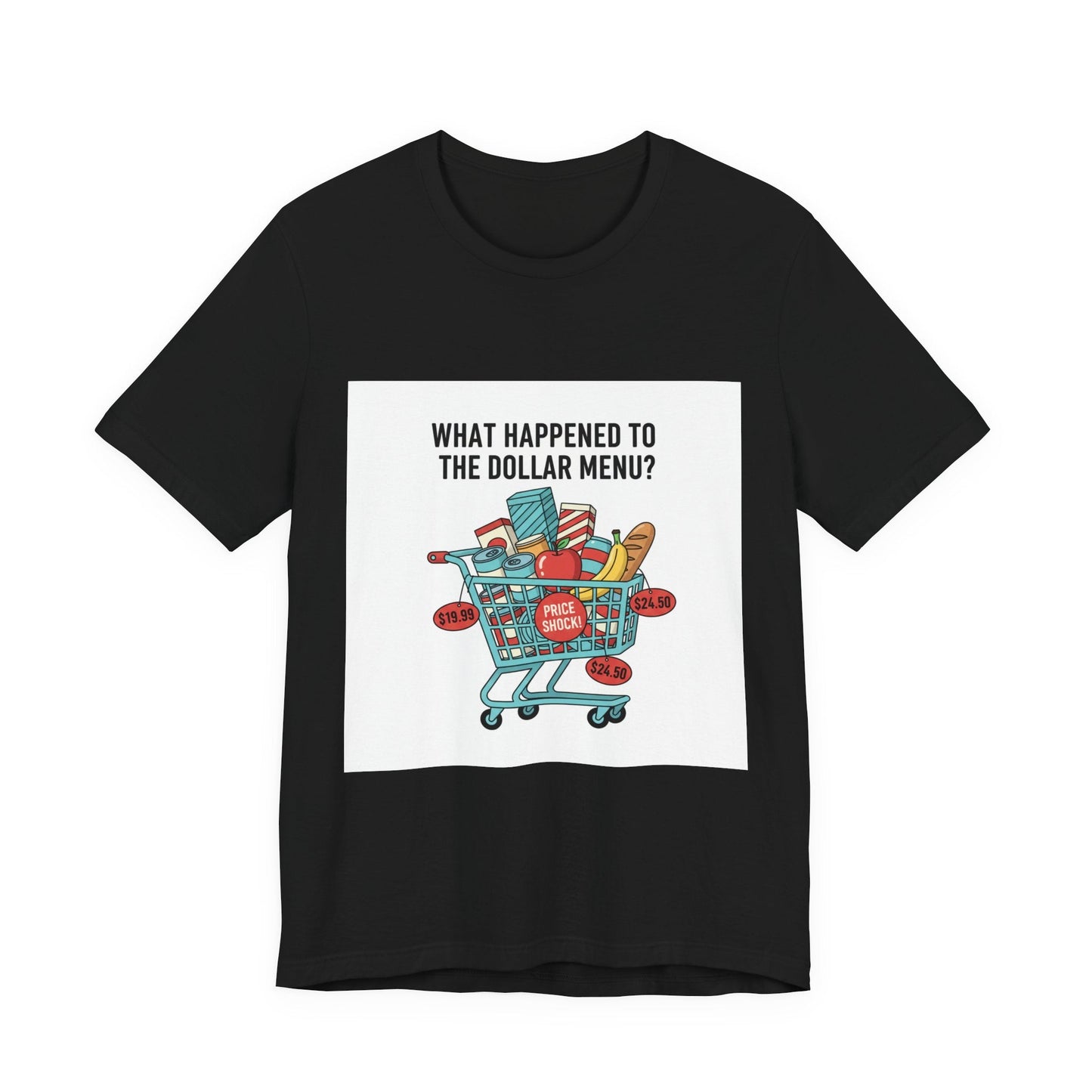 What Happened to the Dollar Menu Tee | grocery prices shirt, budget humor