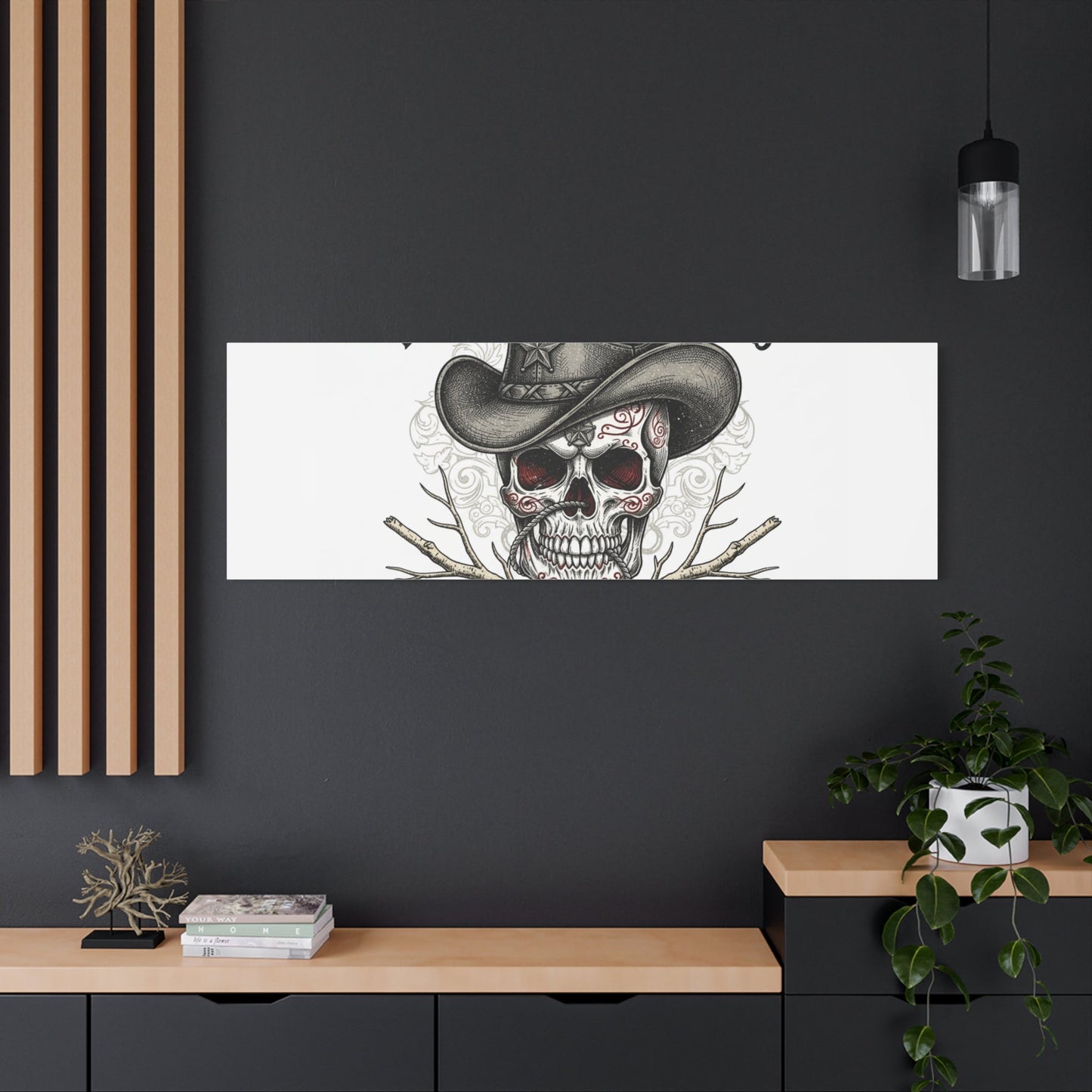 Honor Among Outlaws Canvas | Western Skull Art, Gothic Americana Desert Noir