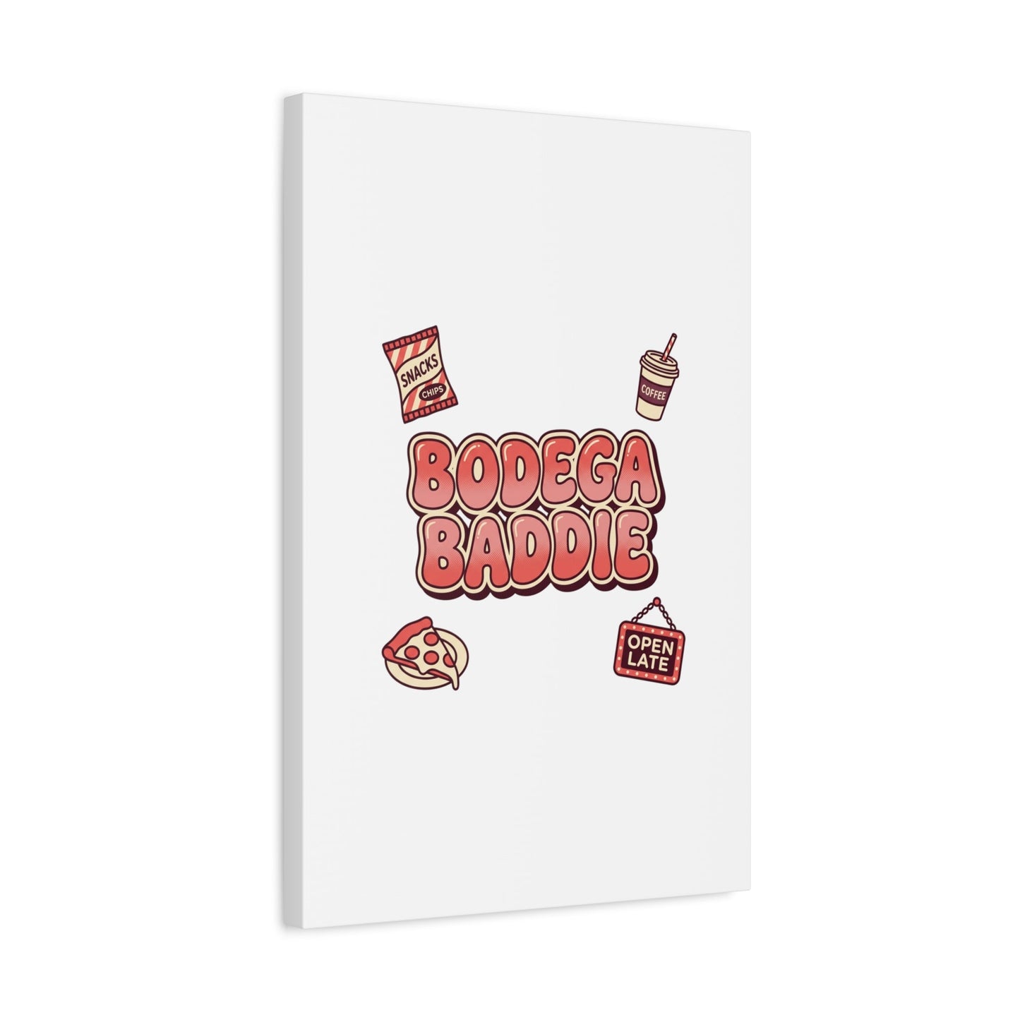Bodega Baddie Matte Canvas, Stretched | NYC Y2K Corner Store Vibes