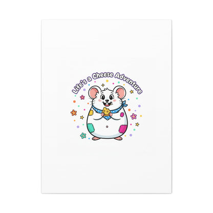 Life's a Cheese Adventure Canvas | Rodent-Core rat art print