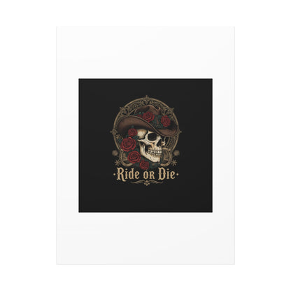 Ride or Die Skull Canvas | Western Skull Art, Gothic Americana