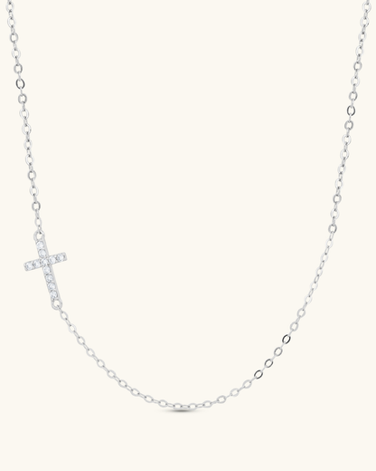 Side Cross Necklace