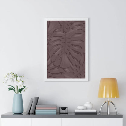 Merlot Monstera Framed Print – Botanical Wall Art