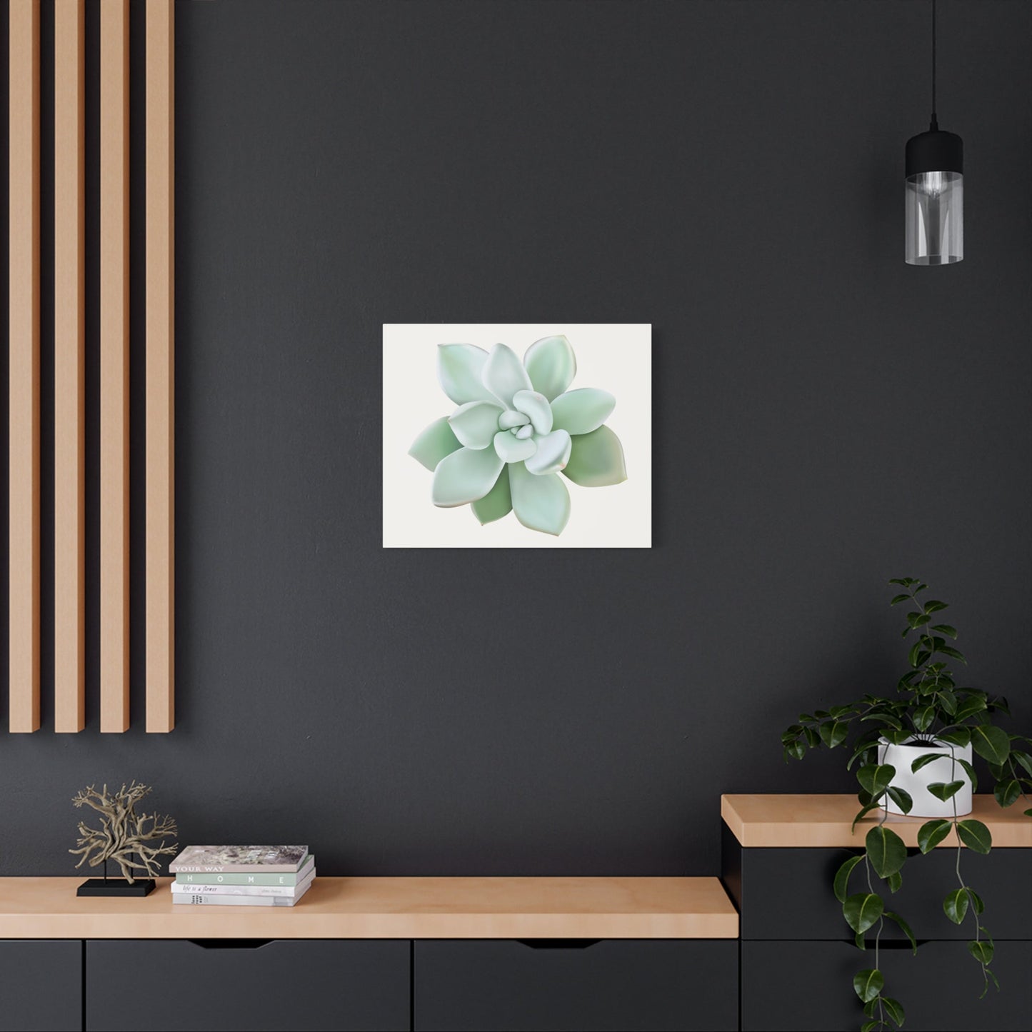 Pachyveria Haagei Succulent Canvas Print – Botanical Wall Art