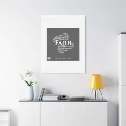 handwritten faith ribbon Canvas | sketch aesthetic, doodle design