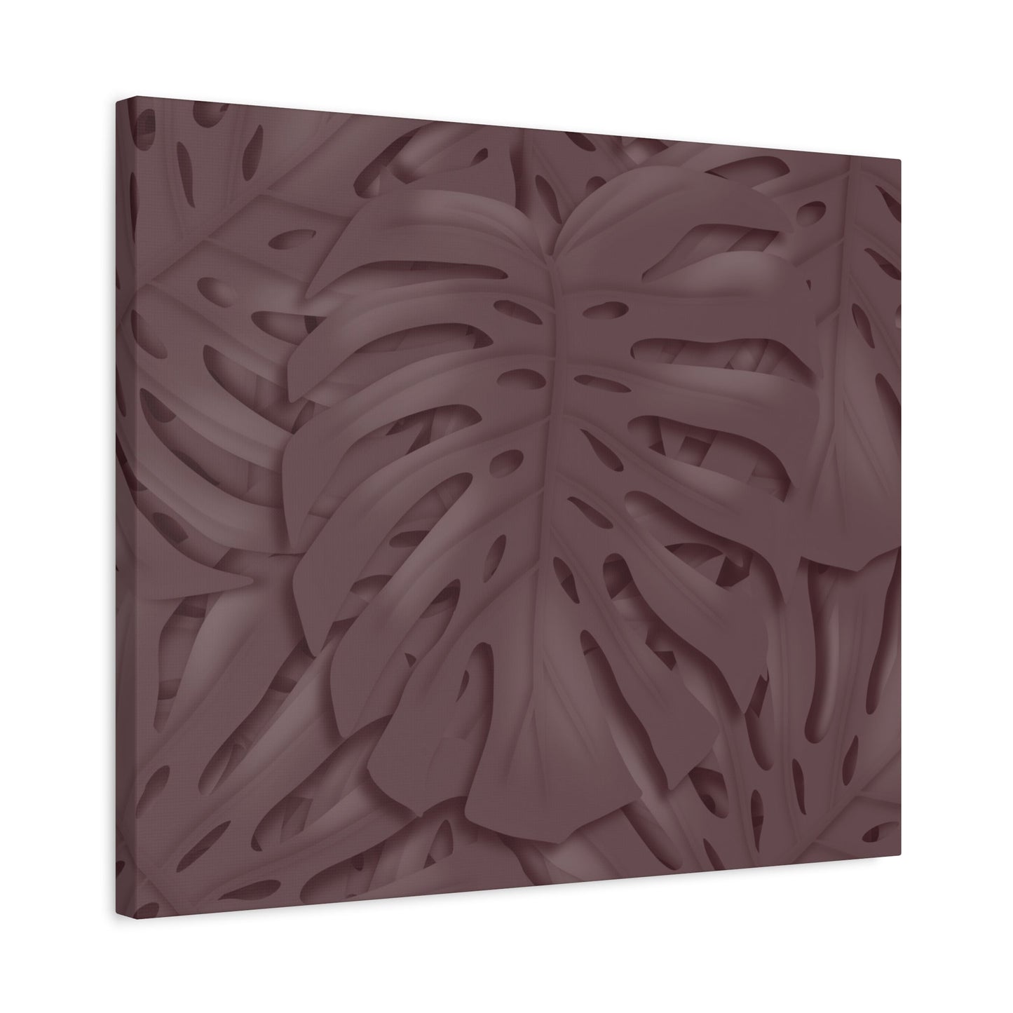Merlot Monstera Canvas Print – Botanical Wall Art