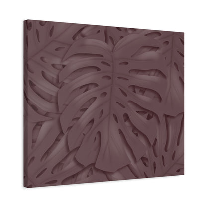 Merlot Monstera Canvas Print – Botanical Wall Art