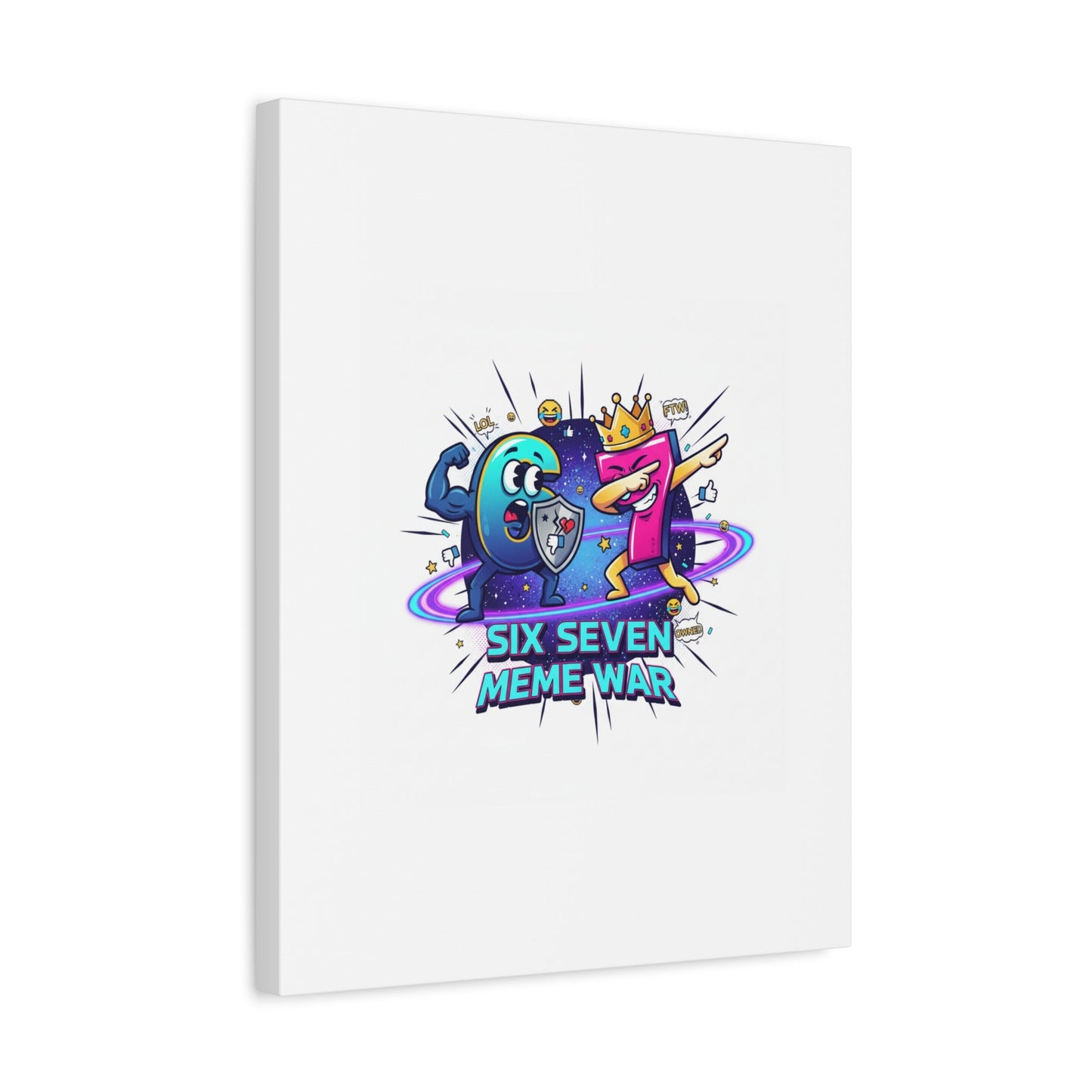 Six Seven Meme War Canvas | Legendary Internet Battle Art, Viral Culture Wall Decor