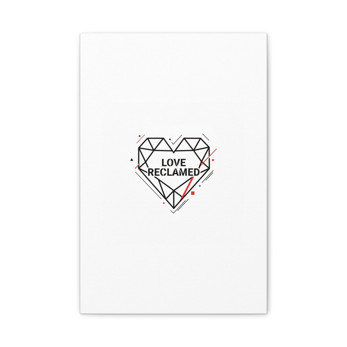 Love Reclaimed Canvas | modern heart design, minimalist love icon