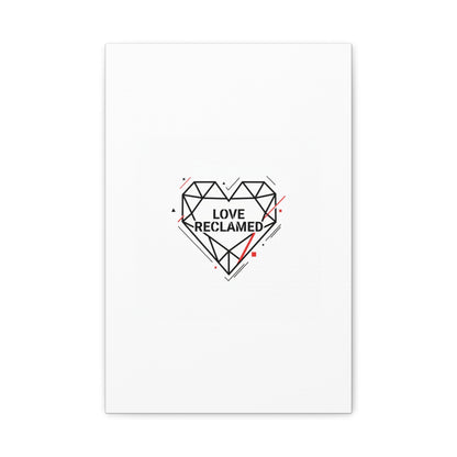 Love Reclaimed Canvas | modern heart design, minimalist love icon