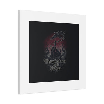 Whispered Secrets of the Shadows Castle Wall Art, Matte Canvas | Gothic Medieval Decor