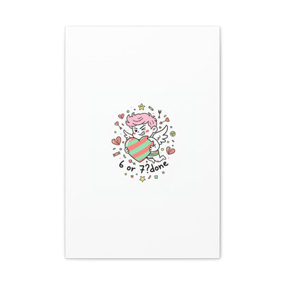 Weird Cupid heart illustration Canvas | Weird Valentine, quirky chaotic love