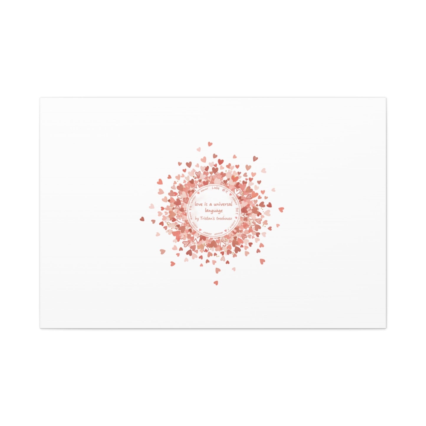 Tiny Heart Confetti Canvas | Matte Stretched Wall Art