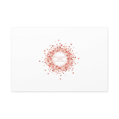 Tiny Heart Confetti Canvas | Matte Stretched Wall Art
