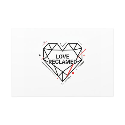 Love Reclaimed Canvas | modern heart design, minimalist love icon
