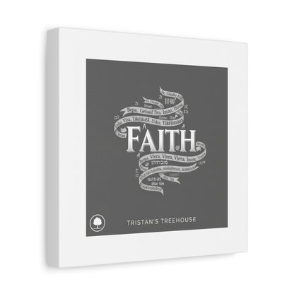 handwritten faith ribbon Canvas | sketch aesthetic, doodle design