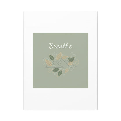 Breathe Mountain Line Canvas | Nature Symbols, Minimal Forest Wall Art