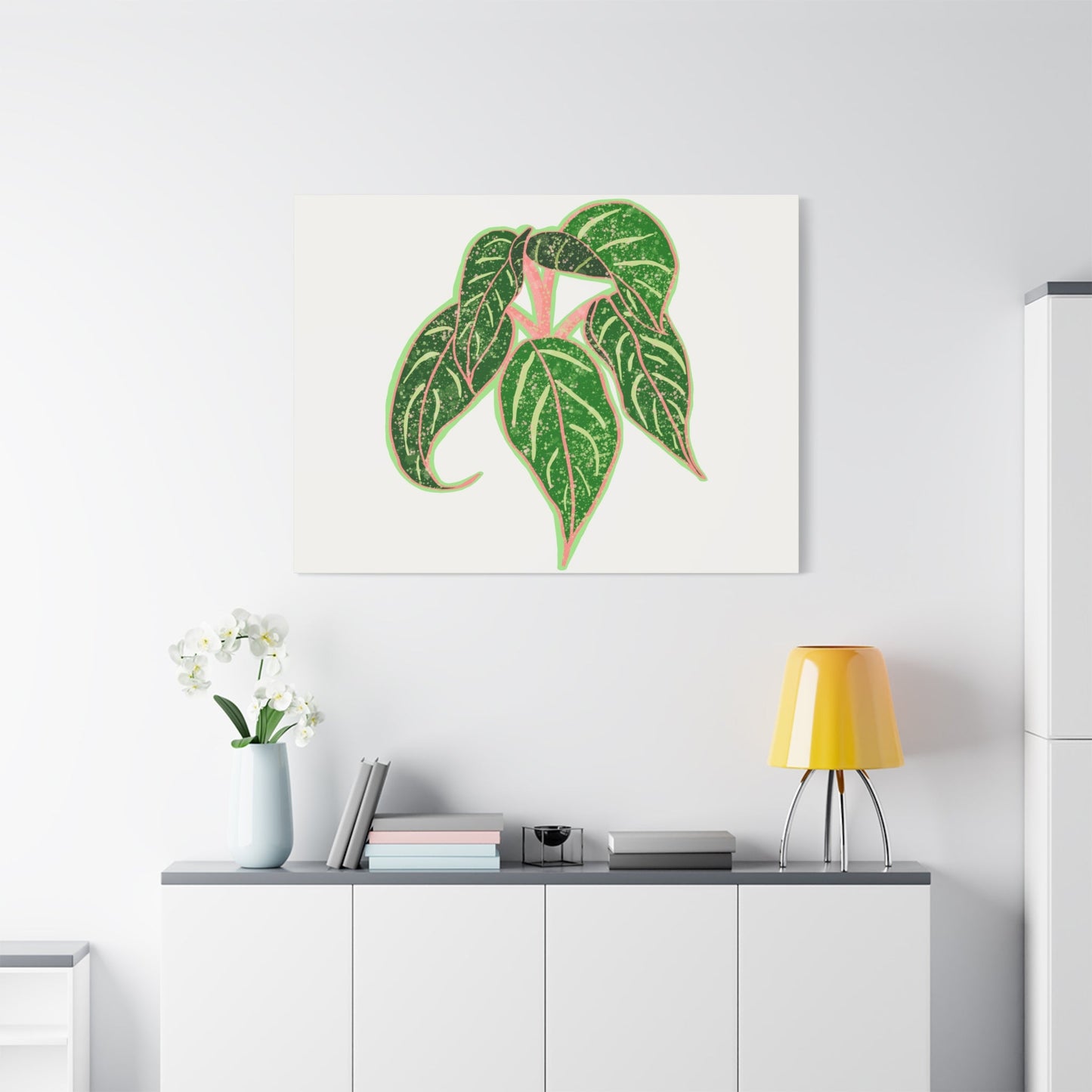Aglaonema Sparkling Sarah Canvas Print – Botanical Wall Art