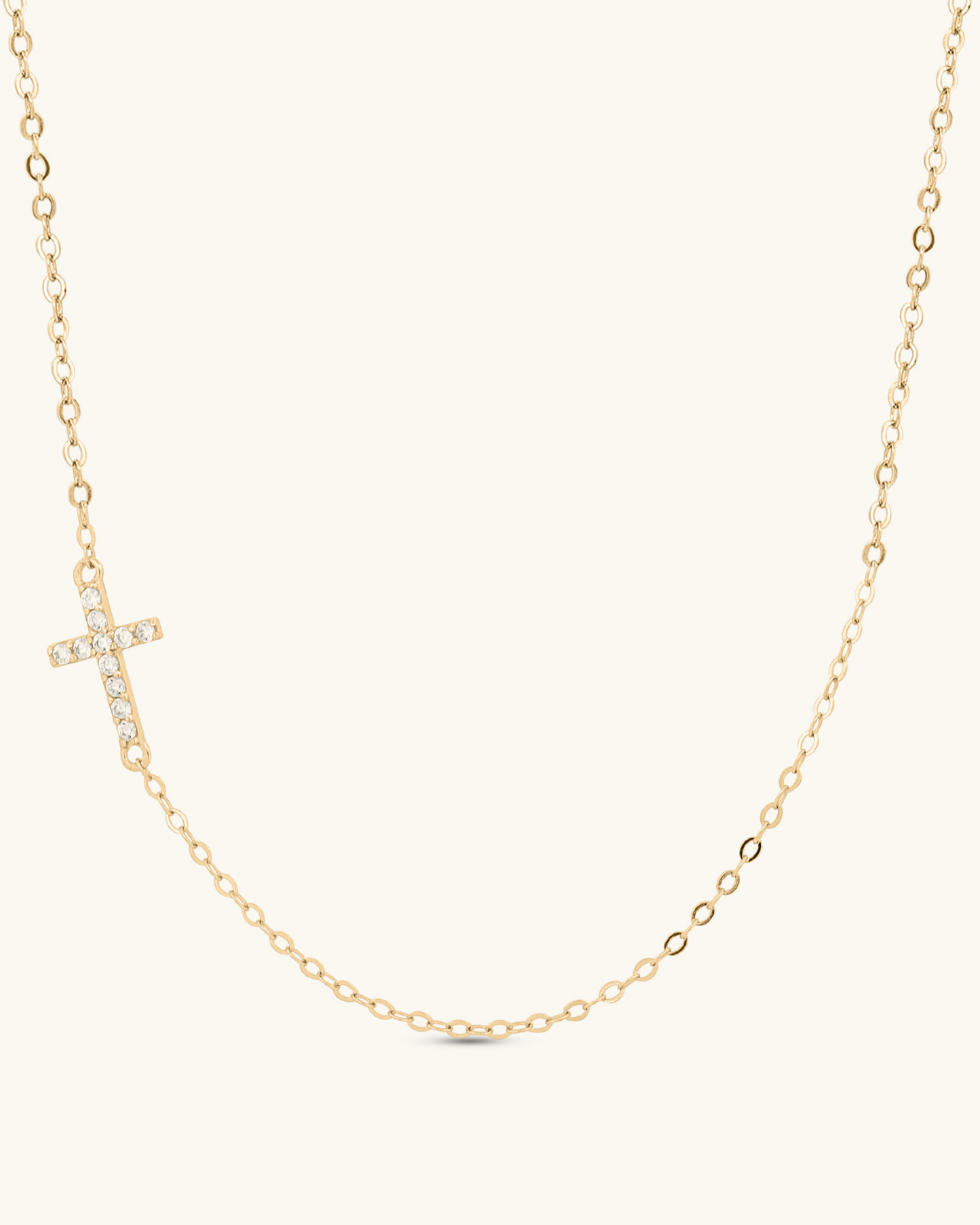 Side Cross Necklace
