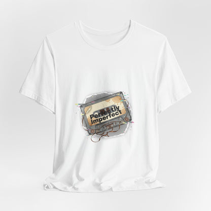 Glitch Cassette 'Perfectly Imperfect' Tee | glitch art shirt, retro tech nostalgic