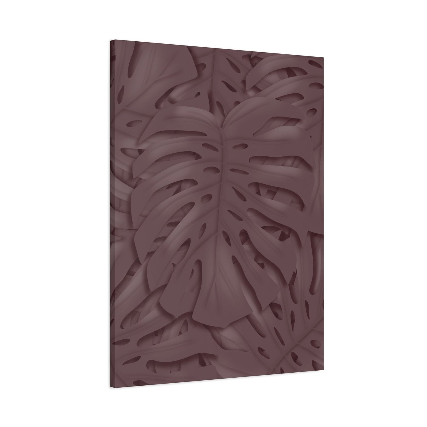 Merlot Monstera Canvas Print – Botanical Wall Art