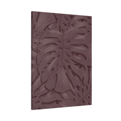 Merlot Monstera Canvas Print – Botanical Wall Art