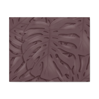 Merlot Monstera Canvas Print – Botanical Wall Art