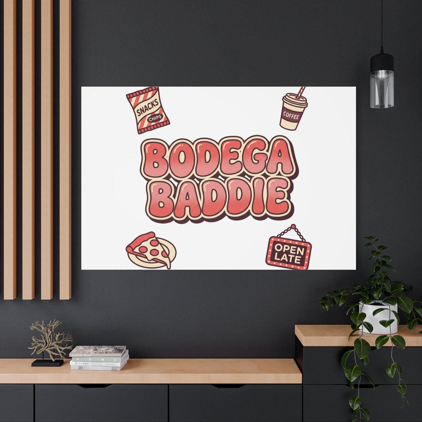 Bodega Baddie Matte Canvas, Stretched | NYC Y2K Corner Store Vibes