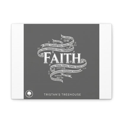 handwritten faith ribbon Canvas | sketch aesthetic, doodle design
