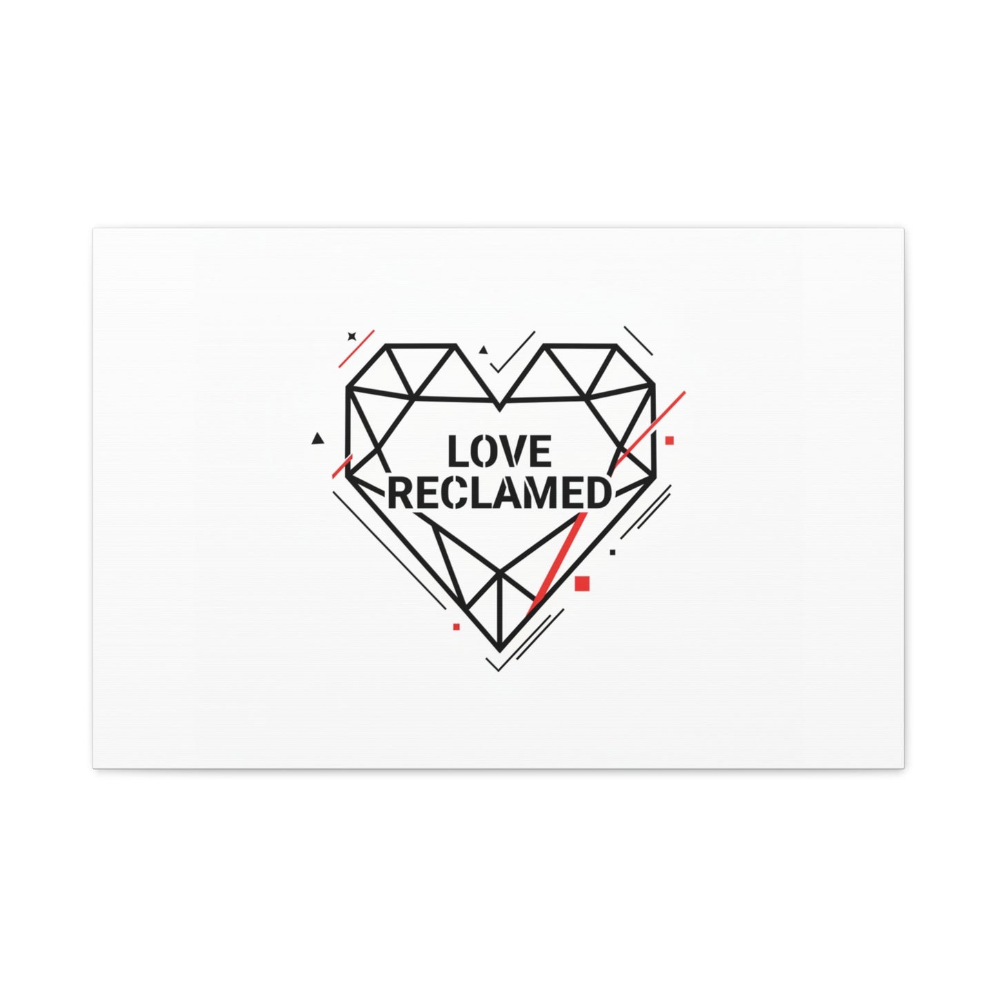 Love Reclaimed Canvas | modern heart design, minimalist love icon