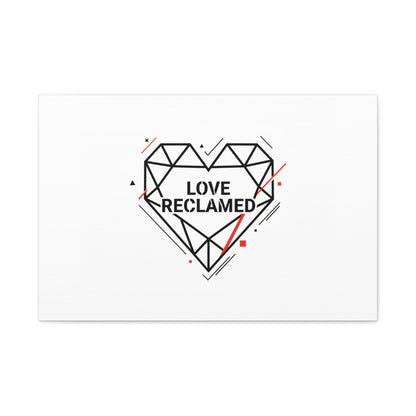 Love Reclaimed Canvas | modern heart design, minimalist love icon