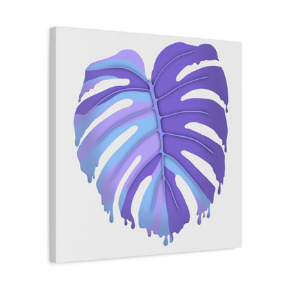 Purple Monstera Canvas Print – Botanical Wall Art