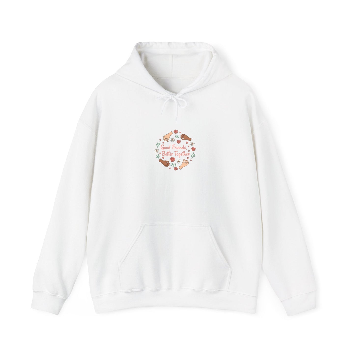Platonic Love Floral Wreath Hoodie | Friendship Valentine, Galentine’s
